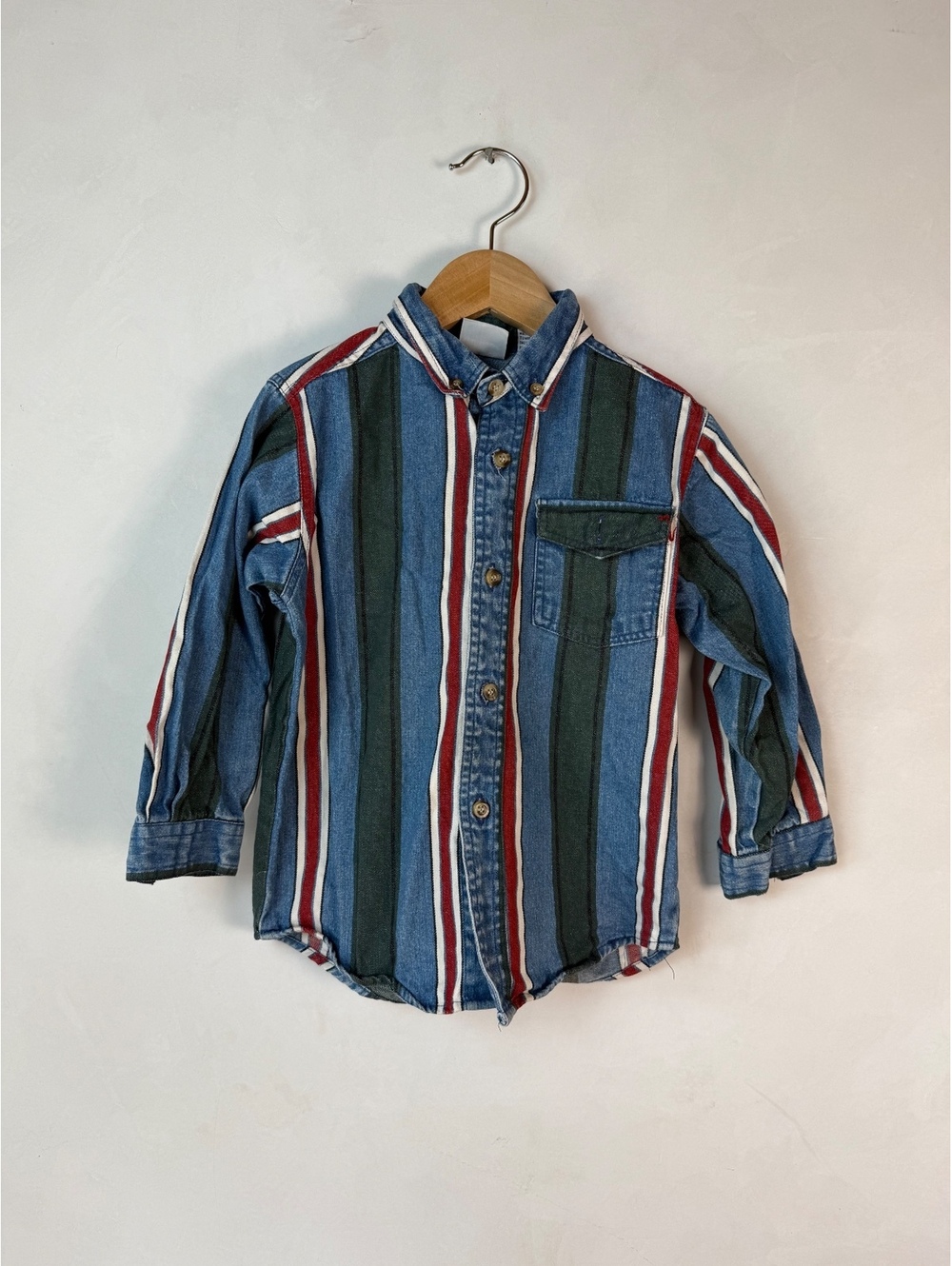 New Legends Boys' Striped Button Up Size 5